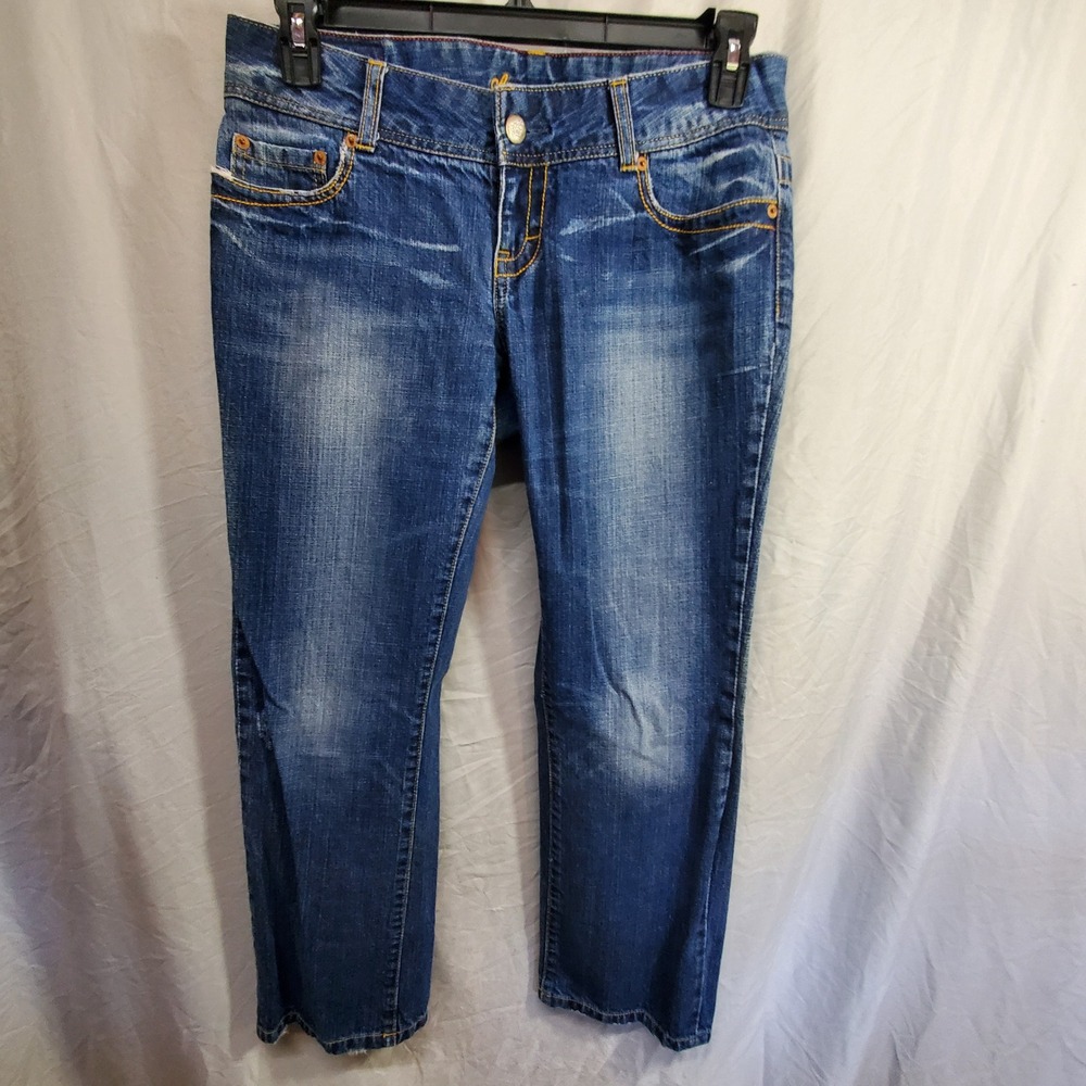 American Eagle Outfitters Straight Leg Jeans Medium Wash 100% Cotton Size 8 Reg